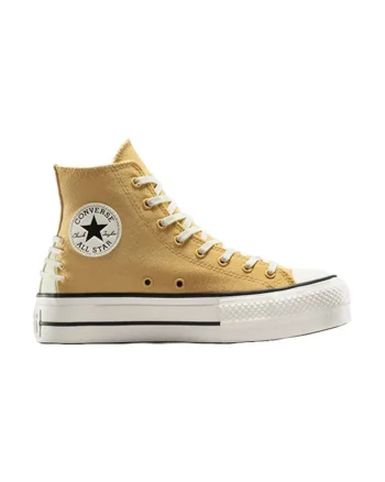 Tenisi unisex  Chuck Taylor All Star Lift Platform Crafted Laces, Bej
