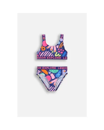 Costum de baie din doua piese cu motive abstracte