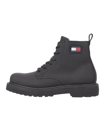 Ghete de piele cu aplicatie logo, Negru