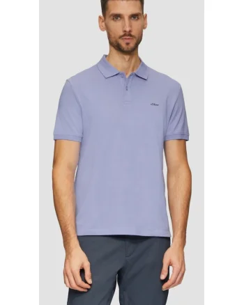 Tricou polo barbati, din bumbac cu croiala Regular Fit, logo