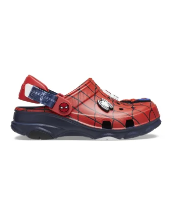 Saboti slingback cu imprimeu Spiderman, Rosu/Albastru