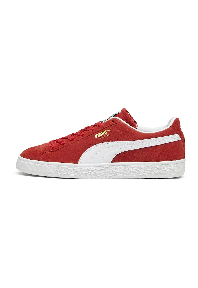 Pantofi sport Classic de piele intoarsa cu garnituri de piele ecologica, Rosu vermillion