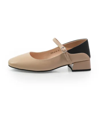 Pantofi Mary Jane  2604244 din piele naturala, Bej