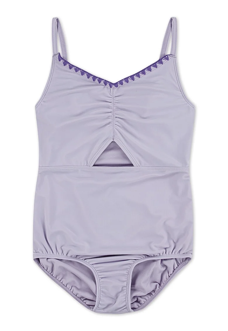 Costum de baie intreg cu bretele ajustabile, Liliac prafuit