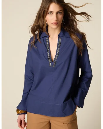 Bluza cu cristale, Bleumarin