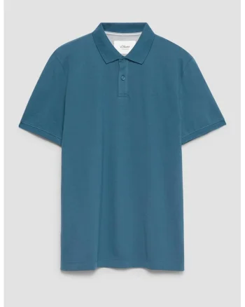 Tricou uni de bumbac, Albastru petrol