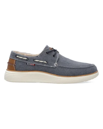 Pantofi boat cu aspect texturat, din panza