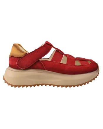 Tenisi  KM8882 rosu, piele nabuc, Rosu