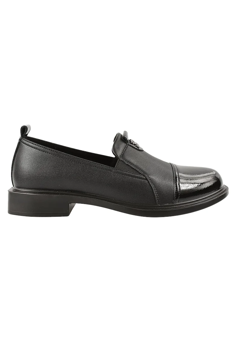 Tenisi  11520-138 negru, piele naturala, Negru