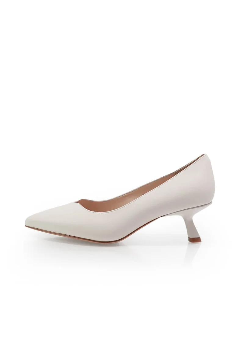 Pantofi de piele cu toc kitten  2601466, Bej