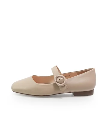 Balerini Mary-Jane din piele naturala  2604215, Bej