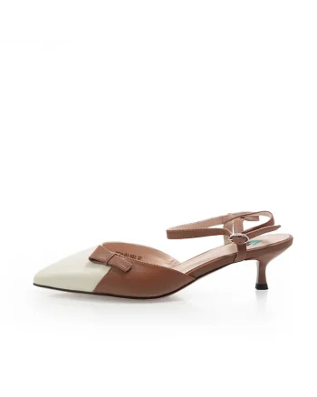 Pantofi Decupati  2601552 din piele naturala Maro