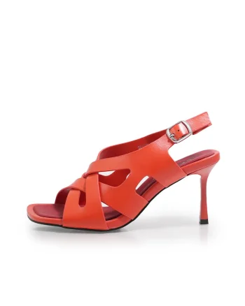 Sandale Elegante  2614010 din piele naturala, Portocaliu