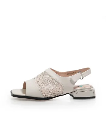 Sandale dama  2601419 din piele naturala, Bej