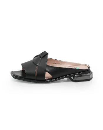 Papuci  2601437 din piele naturala, Negru