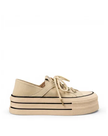 Tenisi  2066T crem, piele naturala, Crem