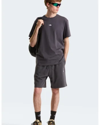 Pantaloni scurti lejeri din bumbac Essential, Alb/Gri inchis