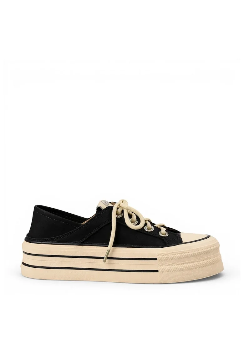 Tenisi  2066T negru, piele naturala, Negru