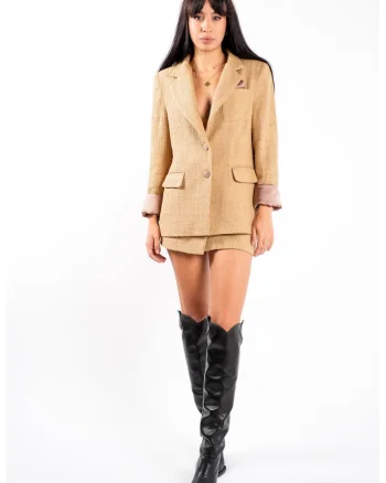 Sacou texturat camel