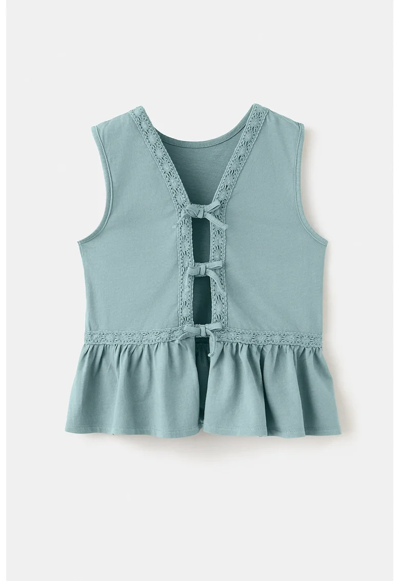 Top cu detaliicu funda, Verde persan