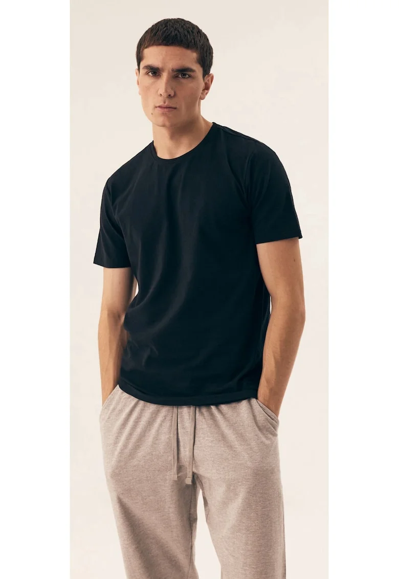 Tricou cu maneca scurta Move  set de 2 perechi Negru - 58750
