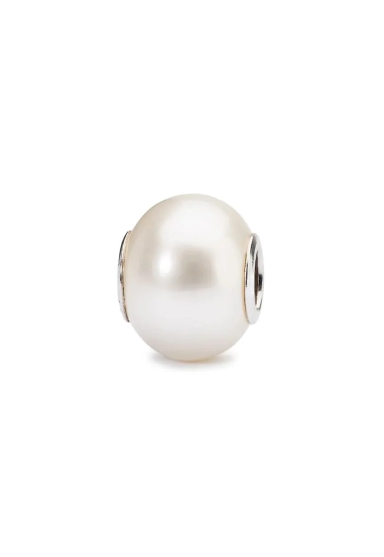 Talisman  Perla Alba de Cultura, de Apa Dulce, cu Argint 925, Alb