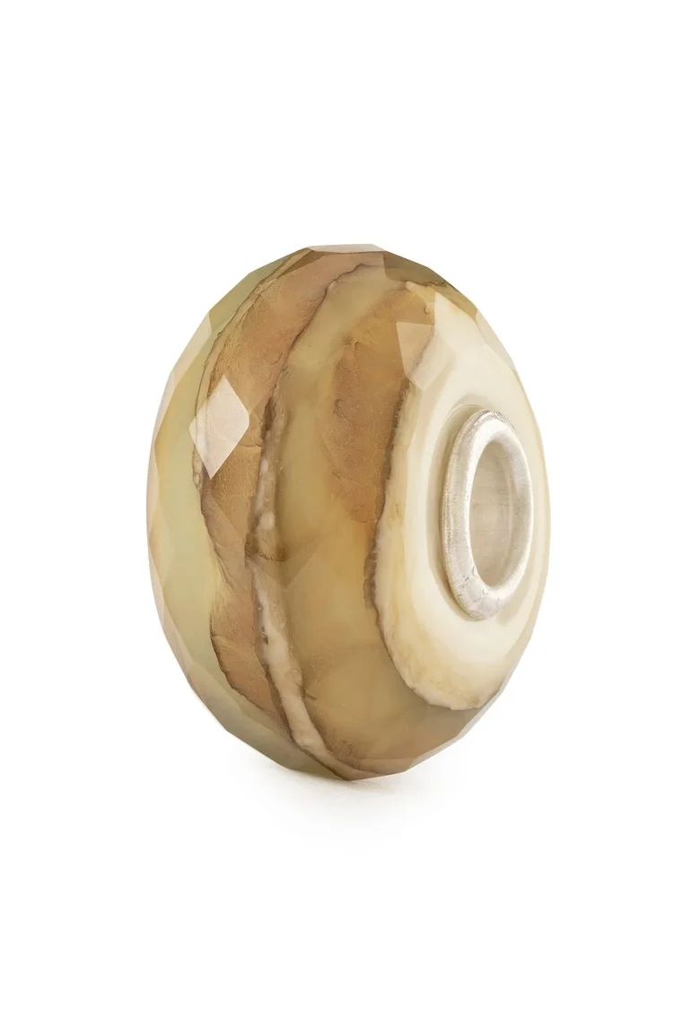 Talisman  Piatra Apei Salcie, lucrat manual din Sticla Artizanala de Murano si Argint 925, Maro