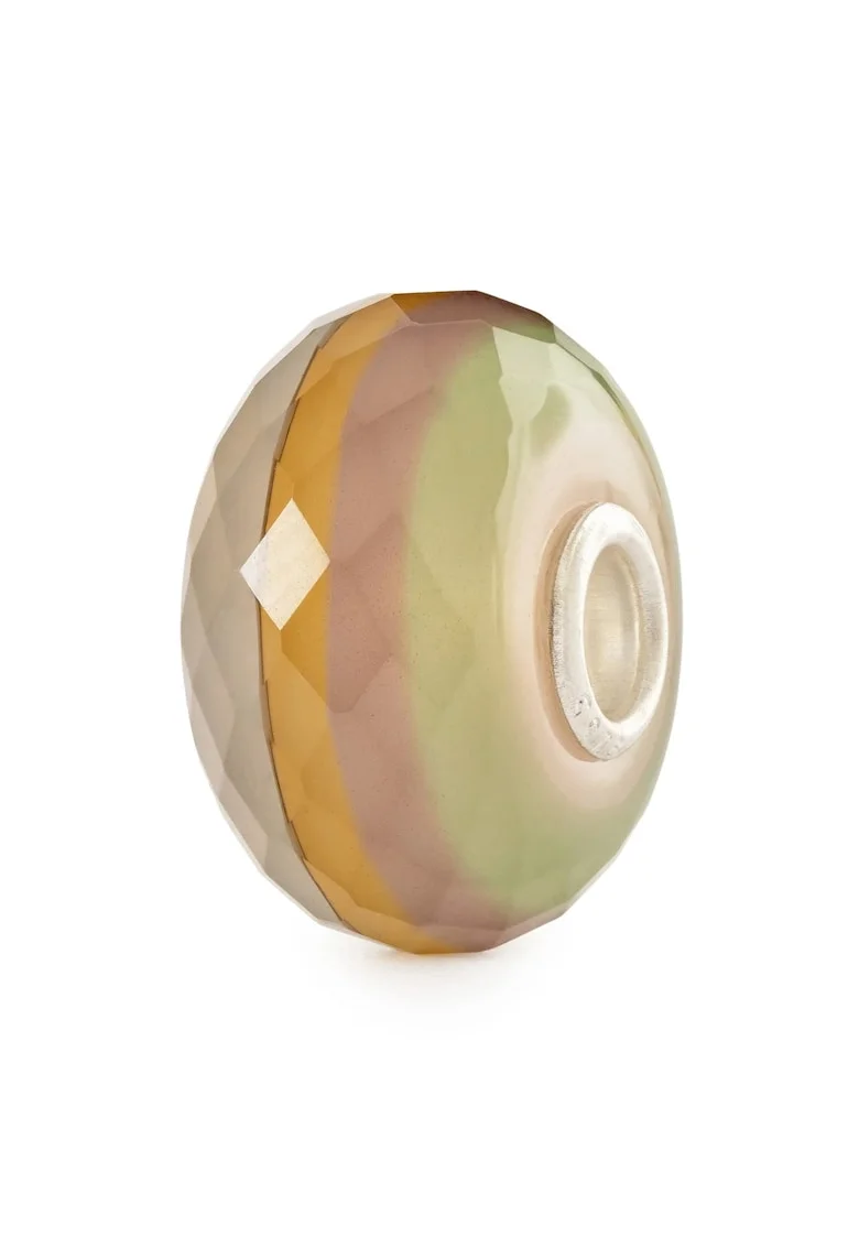 Talisman  Piatra Apei Aluna de Padure, lucrat manual din Sticla Artizanala de Murano si Argint 925, Multicolor