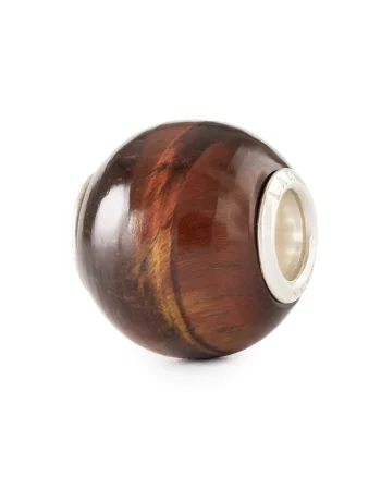 Talisman  Ochi de Tigru Rosu Rotund, cu Argint 925, Maro