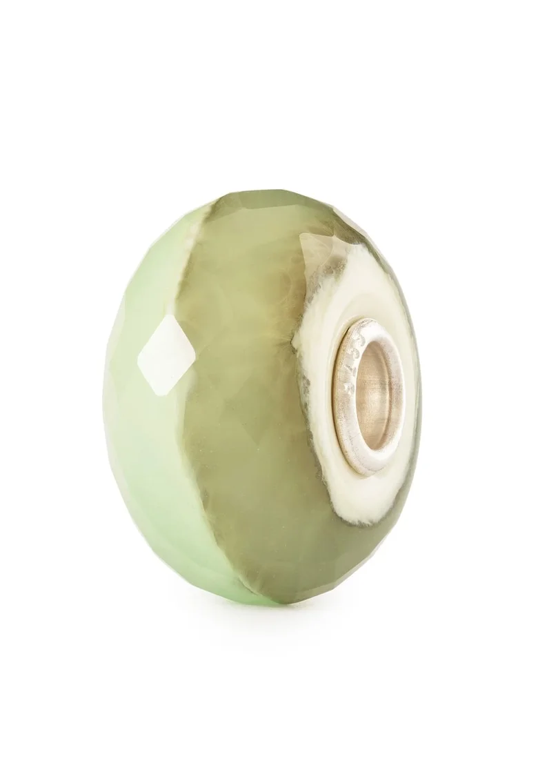 Talisman  Piatra Apei Muschi de Padure, lucrat manual din Sticla Artizanala de Murano si Argint 925, Verde