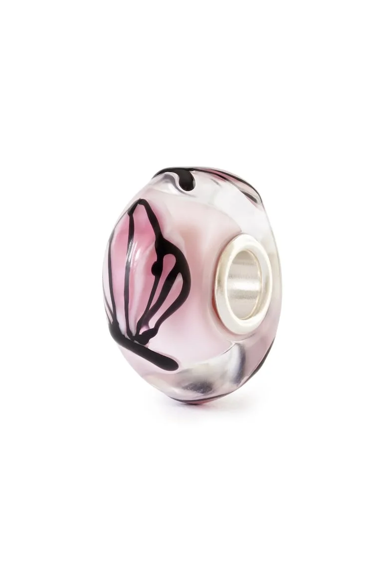 Talisman  Fluturele Florilor, lucrat manual din Sticla Artizanala de Murano si Argint 925, Multicolor