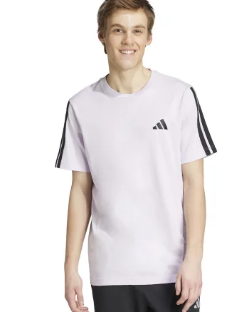 Tricou din bumbac cu decolteu la baza gatului, Negru/Lila pal