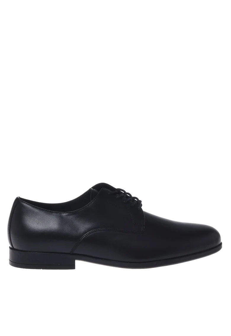 Pantofi de piele intoarsa cu siret, Negru