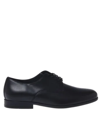 Pantofi de piele intoarsa cu siret, Negru