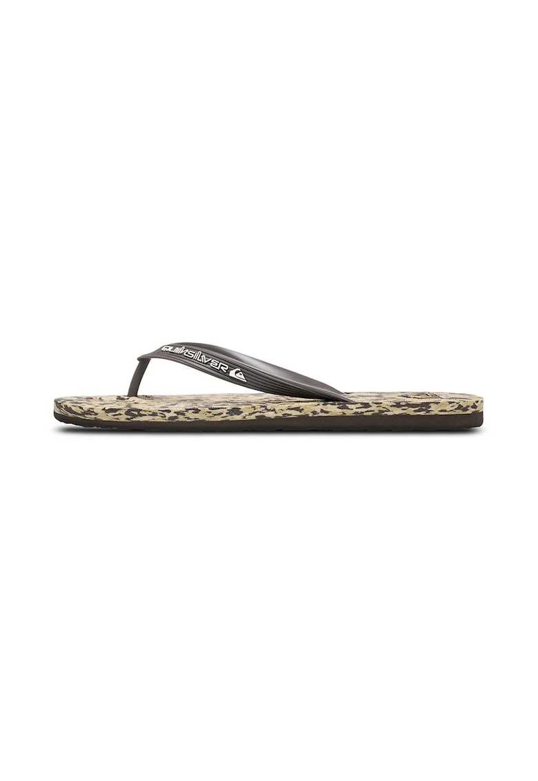 Papuci flip-flop cu logo Molokai, Maro inchis/Bej