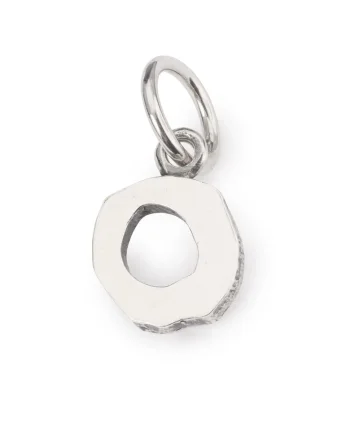 Talisman tip Pandantiv  Litera O, din Argint 925, Argintiu
