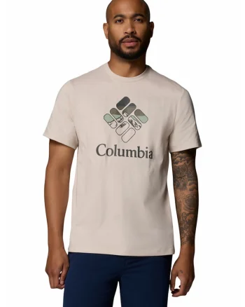 Tricou din bumbac organic cu imprimeu, Bej/Kaki