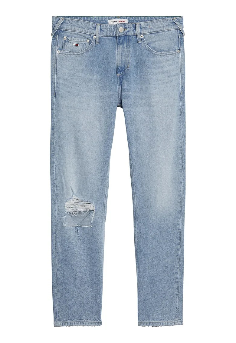 Blugi slim fit uni, Albastru deschis