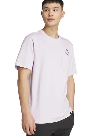 Tricou de casa din bumbac Slide, Roz pal
