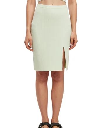 Fusta tubulara cu slit lateral, Verde pal