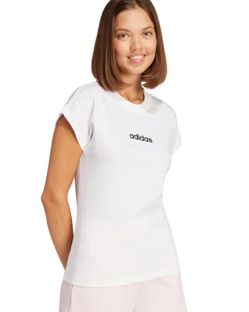 Tricou de bumbac cu decolteu rotund Essentials, Negru stins/Alb optic