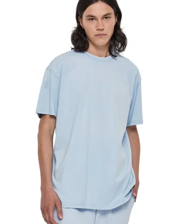 Tricou lejer din bumbac, Albastru lavanda