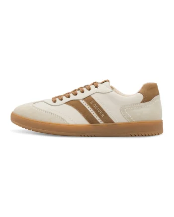 Pantofi sport cu garnituri contrastante, Caramel/Crem