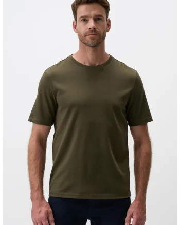 Tricou uni cu decolteu la baza gatului
