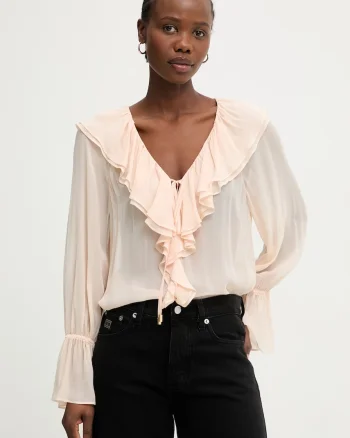 Marciano by Guess bluză cu volane pentru femei, din vâscoză ADELA
