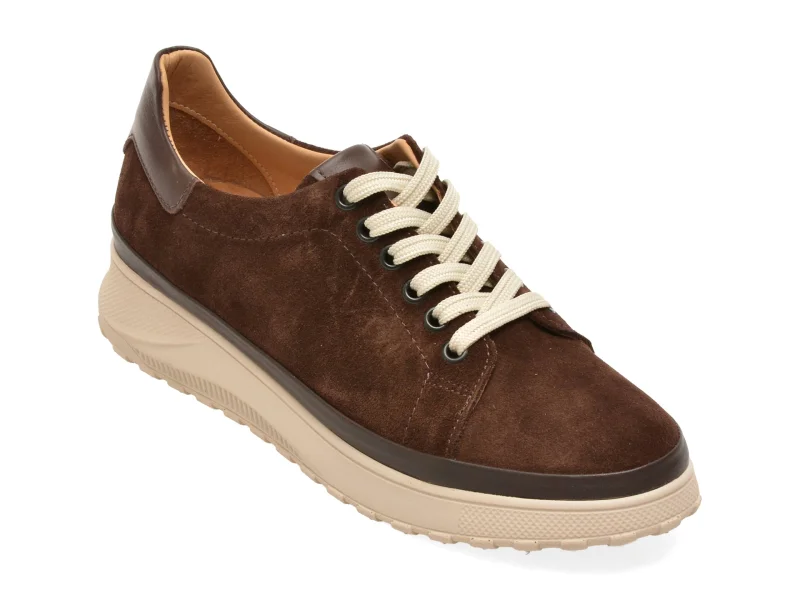 Pantofi sport EPICA maro, 381141, din piele intoarsa