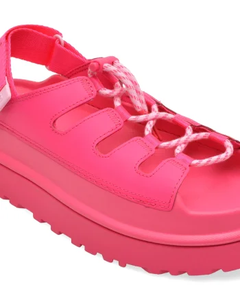 Sandale UGG fucsia, GOLDENGLOW TOGGLE, din piele naturala