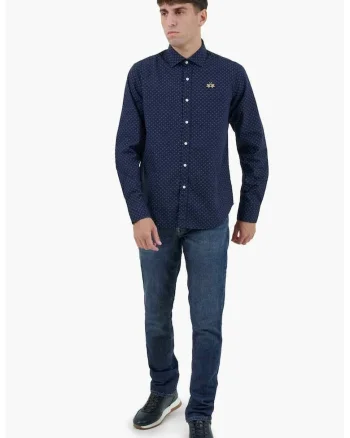 Camasa  regular fit cu logo Floral ZMC020 Bleumarin1, Bleumarin