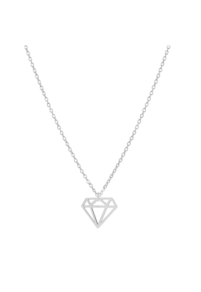 Lant cu pandantiv DIAMANT din Argint 925, reglabil