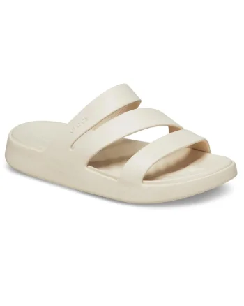 Papuci de plajă damă Crocs Getaway Strappy stucco 209587-160